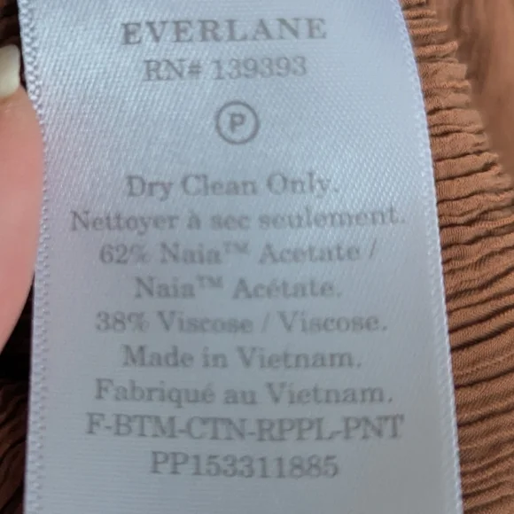 EVERLANE Brown The Naia Minimalist Casual Ripple Pull On Pant Extra-Small - Picture 14 of 15